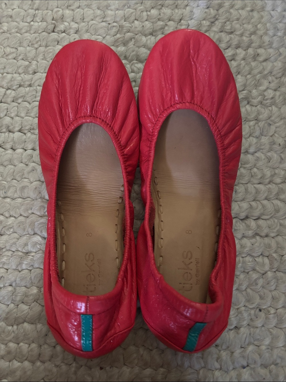 Tieks Poppy Women’s Leather Ballet Flats size 8